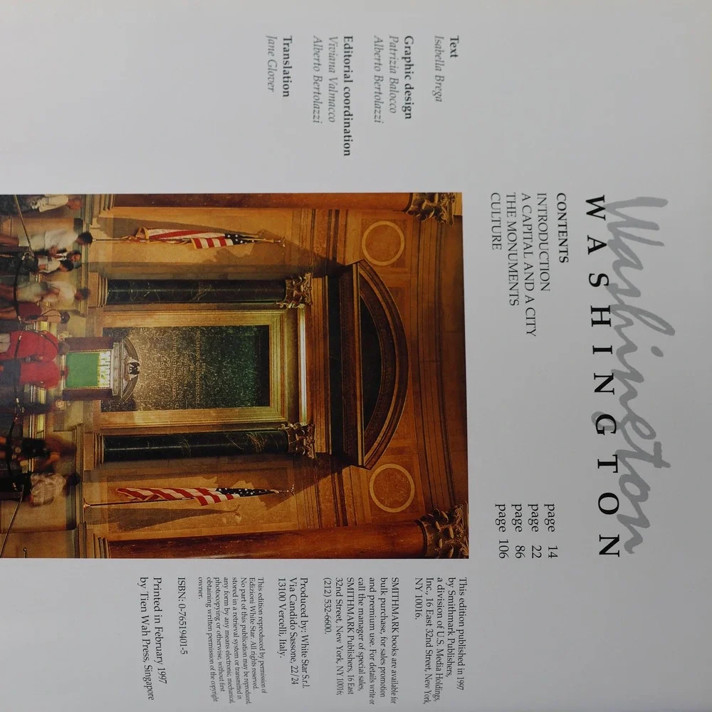 Vintage Pride And Glory Of America Washington Isabella Brega HC DJ 1997 Photos